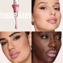 HUDA BEAUTY Lip Gloss Plumper For Fenty Beauty High-Shine Non-Sticky Formula With Vitamin E Lip Filler Effect & Hydrating Gloss 0.13 Oz/3.9 ML-Faux Filler Shiny Non-Sticky Lip Gloss-Size 0.13 Oz / 3.9 ML - Sugar Baby - 查看 4