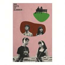 1 幅复古风格装饰画 - 浪漫喜剧电影壁画，具有经典唱片场景，适合装饰您的客厅或卧室，客厅艺术品 | 艺术电影设计 | 帆布印刷，情人节，复活节，无框