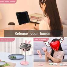 1pc Bathroom Bathtubs Adjustable Folding Rabbit Shaped Phone Stand