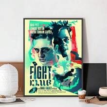 1 PIEZA Póster de música Póster de Club de la Pelea Sin marco Póster de papel Kraft de club de bar Póster vintage Pintura de arte de pared para dormitorio y estudio Pegatinas