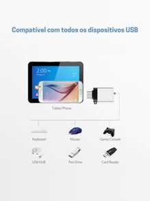 Adaptador USB Tipo C 3.0 OTG Para Smartphones Tablets E Laptops.