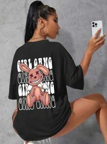 Unisex T-Shirt Women Men Basic T-Shirt - 黑色 - 查看 6