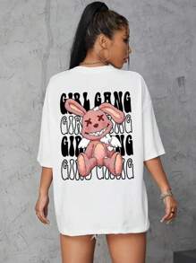 Unisex T-Shirt Women Men Basic T-Shirt - 白色 - 查看 1