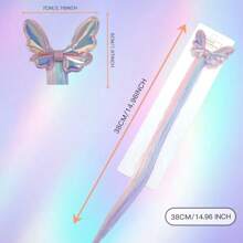 1pc Pink Purple Butterfly Style Ombre Hair Clip, Suitable For Daily Wear And Festivals