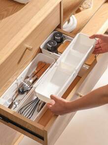 Multi-Size Expandable Drawer Organizer Box, Home Storage Box For Dividing Compartments, Suitable For Medication, Kitchen Supplies Gifts Women Girls