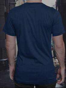 Camiseta Masculina Itália Cores da Bandeira Básica Camisa Algodão Masculina Feminina Costura Reforçada Unissex Moda Streetwear - Azul Marinho - Visão 2