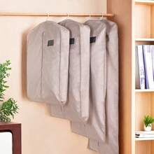 1pc Oxford Cloth Zipper Transparent Window Garment Bag, Breathable Fur/Down Jacket/Fur Coat Dust Cover, Hanging Clothes Storage Bag