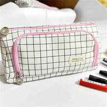 Cross-Border Supply Coreano Estilo Macaron Bloco de Cores Conversível Grande Capacidade Estojo de Lápis Atualizado Caixa de Papelaria Nova Bolsa de Lápis Bolsa de Papelaria Presente Infantil Bolsa de Moedas para Estudantes Bolsa de Armazenamento Simples para Meninos e Meninas, Estojo de Lápis, Mochila Escolar