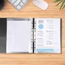 Eagle Binder Pocket, Binder Organizer, 6Pcs, 11 Holes Clear Binder Envelope With Snap Closure, Plastic Binder Folders For 2/3/4/11 Ring Binder Folder, Office Supplies, A4 Size,Back To School,School Supplies