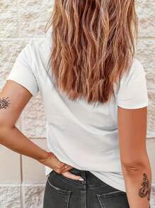 Women's "I Have A Heart Like A Truck" Pattern-Shirt - Desert Sunset Dreamy Country Western Bohemian Design, Soft Stretchy Round Neck Summer-Shirt Suitable For Concerts Festivals And Casual Outfits, Country Music Style, Weekend Wear, Comfortable Fit, Personality Statement Shirt, Exclusive For Festival Lovers Cotton Menkpop Labor Day Men Clothing Manfinity Romwe Shirts Men Shirts Graphic Tees Camisas Para Hombre Graphic Tees Graphic Te - 白色 - 查看 2