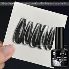 6pcs/Set Crystal Cat Eye Magnetic Gel Polish Set, Glossy Uv/Enamel/Polish Gel, Beautiful Cat Eye Nail Gel - Multicolor - View 8