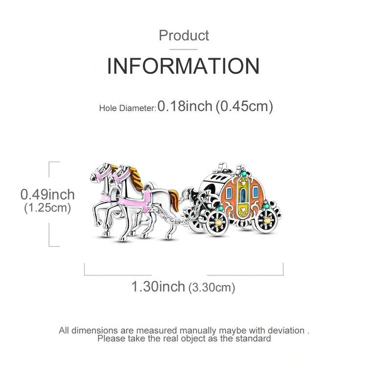 1pc Shiny Silver Cubic Zirconia Enamel Pumpkin Car Pendant Charm, Suitable For Bracelet, Necklace DIY Jewelry Making, Halloween Theme - Silver - View 4