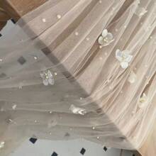 1 tấm khăn trải bàn mỏng họa tiết hoa sâm panh ngọc trai, trang trí bàn bằng vải tuyn lưới mịn cho tiệc sinh nhật, ngày lễ tình nhân, tiệc khiêu vũ - Rượu sâm banh - Xem 5