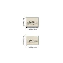 1/2 件复古横向墙壁艺术画牛仔和马匹素描画帆布印刷画，卧室、客厅或办公室的西部装饰，马匹素描印刷乡村农舍装饰，Retroniva 艺术海报，送给他的礼物，无框 - 彩色 - 查看 12