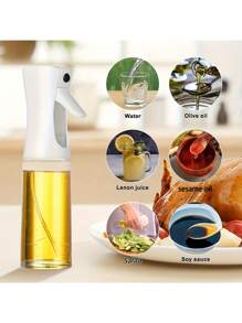 1pc PET Oil Spray Bottle, 200ml/300ml/500ml, Pulverizador de óleo de cozinha para Air Fryer, Assar, Fritar, Churrasco, Salada, Cabeleireiro