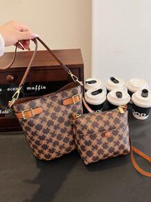 Women's Fashionable Casual Versatile High-End Shoulder/Crossbody/Handbag Bucket Bag, Spring 2025 New Arrival - Coffee - View 2