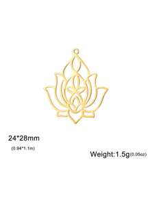 1 件不锈钢花卉莲花吊坠，经典复古美丽优雅，可用作项链、钥匙扣、DIY 珠宝配件，适合作为礼物 - 蓮花系列 - 查看 16