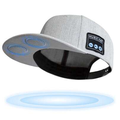 TUNKE Sombrero de sonido inalámbrico Bluetooth 5.4 doble altavoz deportes al aire libre con música gorra de béisbol