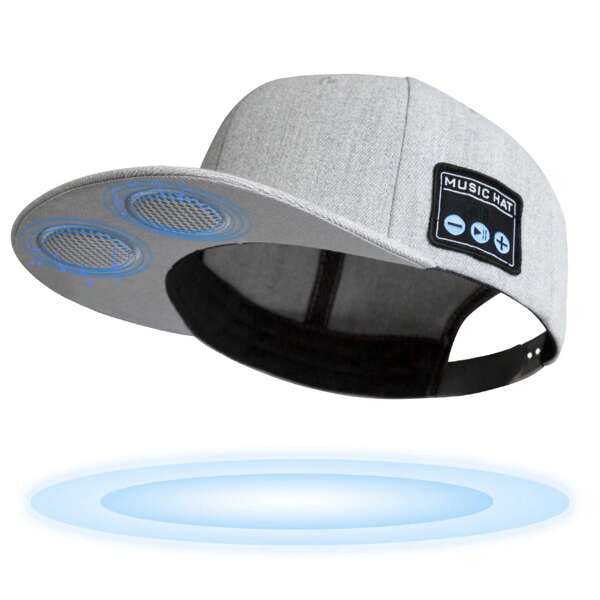 TUNKE Sombrero de sonido inalámbrico Bluetooth 5.4 doble altavoz deportes al aire libre con música gorra de béisbol
