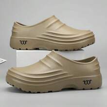 New Men's Anti-Slip Chef Shoes Sandals For Men Working Shoes Waterproof Fashion Garden Shoes Clogs For Beach Slippers Size 36-48 - màu đen - Xem 8