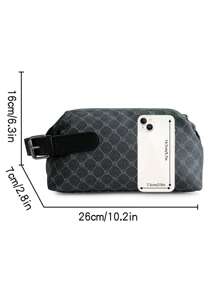 saroxi 男士大容量时尚休闲旅行腕带手拿包，高端时尚手提/腕包，工作方便，适合年轻专业人士和学生，绝佳礼物选择 - 黑色 - 查看 10