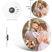 1pc Personalized Wall Colck, Custom Your Photo On Clocks,Gift For Your Family, Friend, Pets,Lovers Gifts Birthday Graduation - Multicolor - View 4