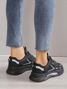 新款系带休闲运动鞋，软底厚底运动鞋，轻便防滑跑鞋