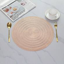 1pc/4pcs/6pcs Windproof Round Reusable Placemats, Heat Resistant Anti-Skid Table Mats For Home Kitchen, Hotel, Restaurants
