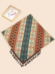 1 Khăn Bandana họa tiết Paisley Bohemian lấp lánh và tua rua trang trí thường ngày dành cho nữ, thích hợp cho du lịch, ngày lễ, ngoài trời, trang phục dự tiệc - Nhiều màu - Xem 13