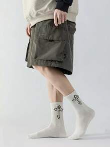 1/2/4/5/8/10/20 Pairs[Essential For Sporty Fashion Guys]Men's Mid-Calf Sports Socks | Breathable Moisture-Wicking | High Elasticity | Striped Color-Blocking Design | Comfortable Essentials | Limited Time Special Offer, Suitable For Daily Outfits