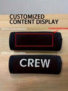 1pc Customized Embroidery Luggage Handle Cover, Personalized Creative Anti-Slip Water Resistant Suitcase Trolley Grip Protector, Multifunction, Versatile, Large Capacity, Lightweight, Functional, Practical, All-Purpose, Colorful, Cute, Adorable, Contracted, Funny, Kawaii, Y2K, Minimalist, Commuting, Business Casual, Basics, Custom, Personalized, Unique