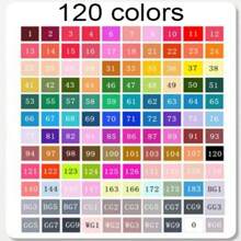 120 Colores Marcadores de doble punta, suministros de arte para estudiantes Marcadores de acuarela, Pinceles de dibujo de arte fino a base de aceite, Bolígrafos para pintar graffiti y bocetos, Lápices de colores de doble punta a base de agua, de vuelta a la escuela