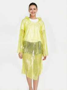 6pcs Disposable Raincoat Adult Pullover Poncho High Pressure PE Thickened Material Outdoor Hiking Rafting - Multicolor - View 7