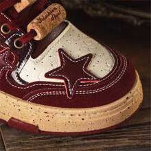 红星鞋业，国家设计合作款滑板鞋，新款男鞋，厚底，100美元以下 - 酒紅色 - 查看 3