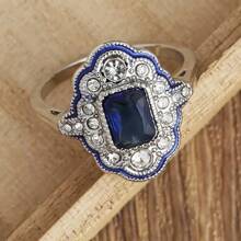 1pc Fashionable Creative Luxury Sparkling Boho Design Engagement/Wedding Ring, Suitable For Daily Wear