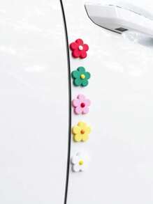 5 stuks/set kleine bloemen auto botsingsvermijdingsstrips, auto-interieurdecoratie, deurbotsingsbescherming, ventilatieopeningsdecoratie-accessoires