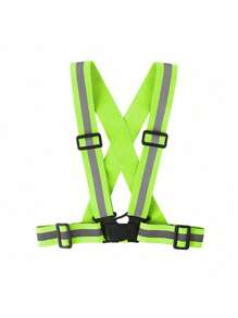 1pc Reflective Safety Vest With Adjustable High Visibility Reflective Strips, Suitable For Night Running, Walking, Cycling