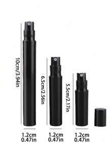 5/10/20pcs Portable Refillable Black Perfume Spray Bottles, Mini Perfume Refillable Spray Bottles, Cosmetic Essence Water Storage Containers, Perfume Spray Bottles, Perfume Spray Pump Boxes, Mini Pocket Perfume Sprays, Refillable Perfume Dispenser Transfer Tools (2ml/3ml/5ml) - Black - View 11