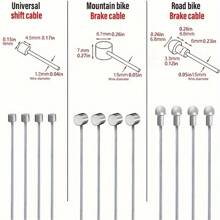 4 Packs Premium Bicycle Shift Cable Set - Universal 2m/78.7in Stainless Steel Wire With Housing And Smooth Shifting Performance - Compatible With Shimano SRAM Systems For Mountain And Road Bikes - Silver - View 3
