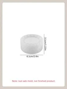 1 件装绳子设计蜡烛杯底座硅胶模具 DIY 石膏混凝土模具绳结形状烛台装饰饰品树脂模具工艺品 - 白色 - 查看 13