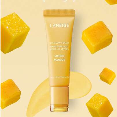 Laneige K-Beauty 10g 亮唇膏唇部精华，保湿，光泽，轻盈，滋润和染色，含乳木果油，适合干燥嘴唇，韩式彩妆，芒果