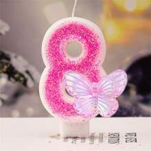 渐变紫蝴蝶数字蜡烛女神蛋糕创意公主女性生日甜品桌装饰卡、房间装饰、礼物、生日蜡烛、生日装饰、生日快乐、蛋糕蜡烛、房间装饰毕业 - 漸變紫 - 查看 9