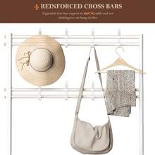 OYAJIA ‌✨ 2025 Ultimate Space-Saving Hallway Organiser | 5-Tier Heavy-Duty Shoe Rack + 8 Anti-Slip Hooks | Stylish Entryway Tree Clothes Rack For British Homes – Instant Assembly, Multi-Room Storage & Perfect Housewarming Gift! ‌ - White - View 10