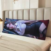 1pc Customized Photo Body Pillow 20x54 Inches - Double-Sided Printing, Extra Long, Comfortable Sleep Support - Suitable For Back And Side Sleepers, Fits Twin To King Beds, Machine Washable Polyester, Classic Design, Sleep Pillow - Multicolor - View 4