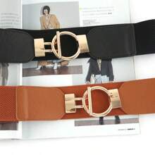 1 件女士可调节腰带，弹性宽腰带装饰 - 腰封 - 查看 2