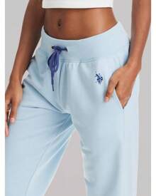 U.S. Polo Assn. Womens Sweatpants Joggers, French Terry Lounge Pants For Women - Cây thạch nam Yonder xanh - Xem 4