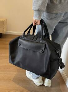 Large Capacity Travel Duffel Bag, Women's High-End Wet & Dry Separation, Lightweight Luggage Bag, Handbag, Shoulder Bag & Crossbody Bag, Unisex Bag For School School Accessories School Stuff - Black - View 4