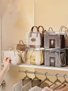 1pc Acrylic Hand - Transparent Closet Dividers For Bags Large Capacity Storage Rack Other (Accessory Organizers) Bag Storage Rack Bag Storage Rack Hand Partition Bag Organizer - Multicolor - View 4