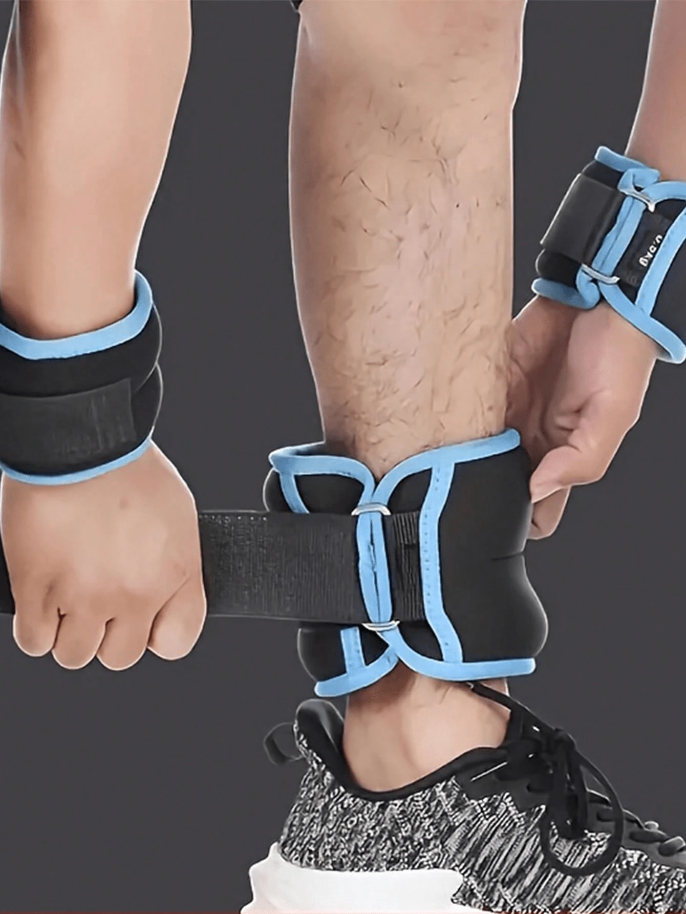 2pcs Set Adjustable 250g Weighted Wrist/Ankle Straps For Fitness, Dance, Running - Multifunctional Polyester Sports Weights With Steel Ball Filling - Unisex Gym Accessories - Multicolor - View 1