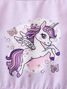 Chatreadl Sutiã confortável com estampa de unicórnio e desenho animado para meninas adolescentes, 6 peças, tecido de seda leitosa, adequado para todas as estações